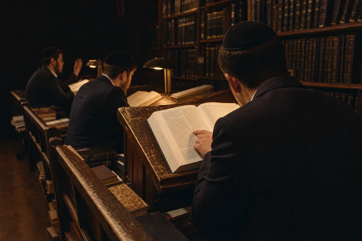 לימוד תורה בבית המדרש להנצחת נשמת הנפטר